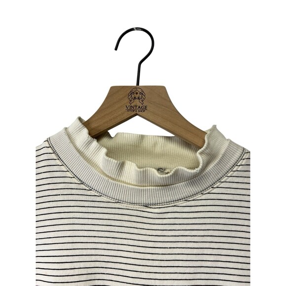 Vintage Women’s Casual Equipe Original Sport Logo Stripped Sweater Small Flaws - Picture 6 of 15